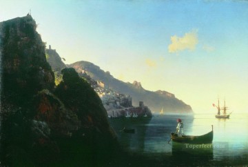  1841 Pintura al %c3%b3leo - La costa de Amalfi 1841 Romántico Ivan Aivazovsky ruso